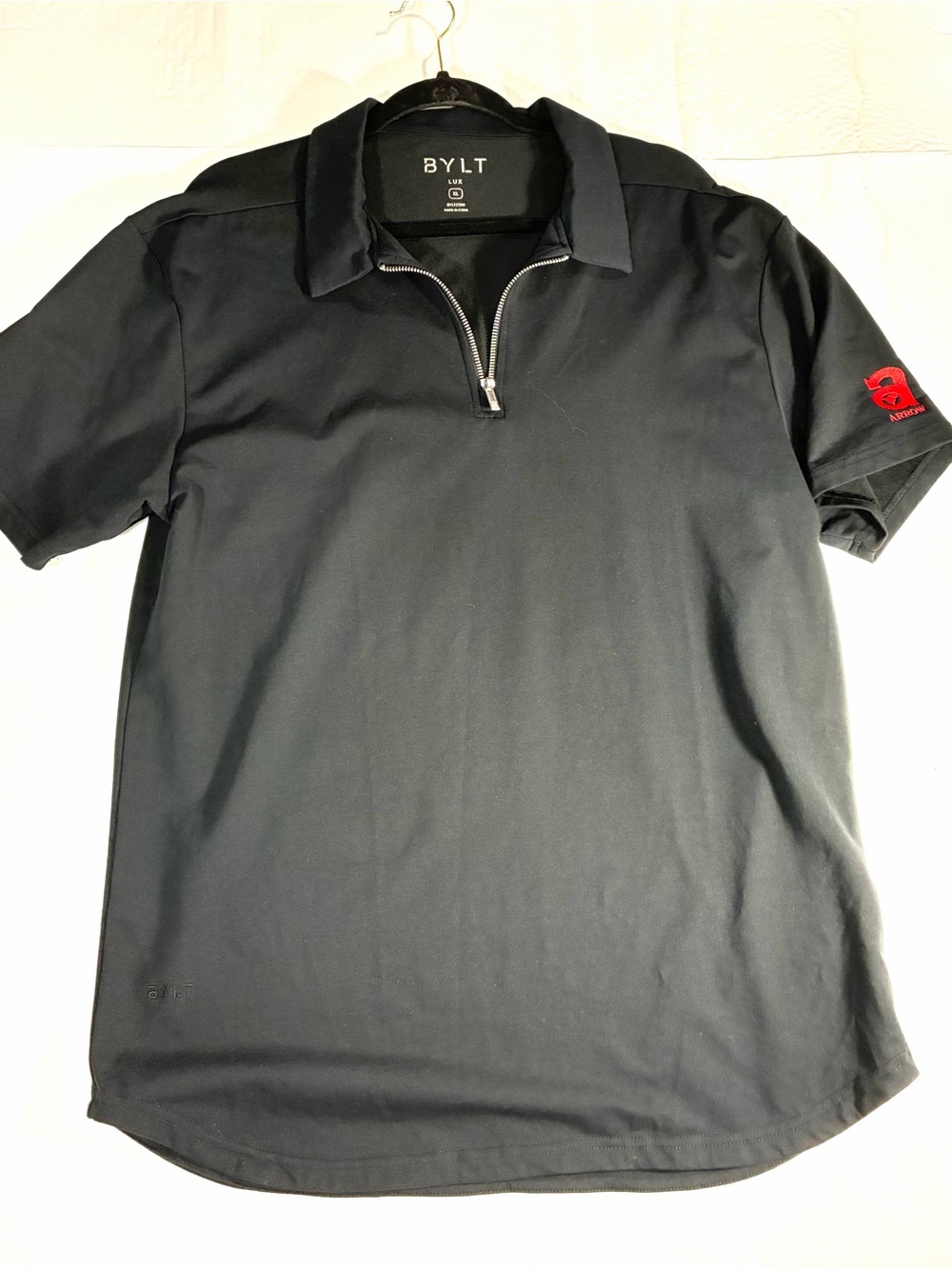 BYLT LUX ZIP FRONT POLO
